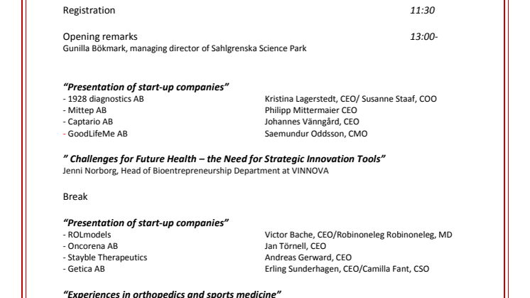 Innovationer med stor spännvidd på Park Annual 11/9