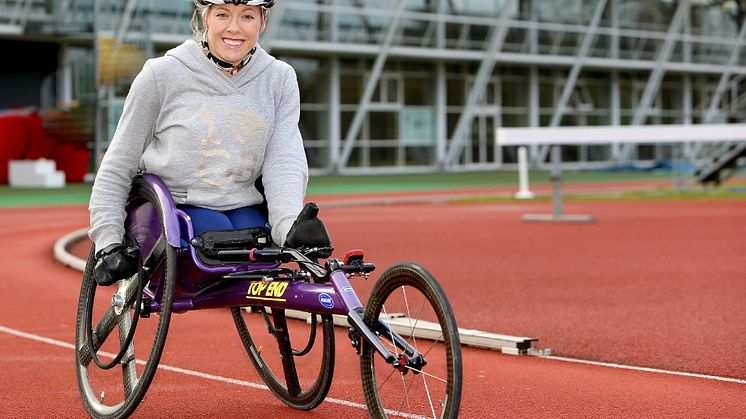 Hannah Cockroft in training
