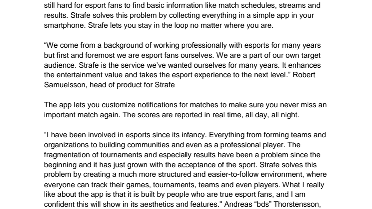 STRAFE, the new app that makes it easy to follow esports in your smartphone