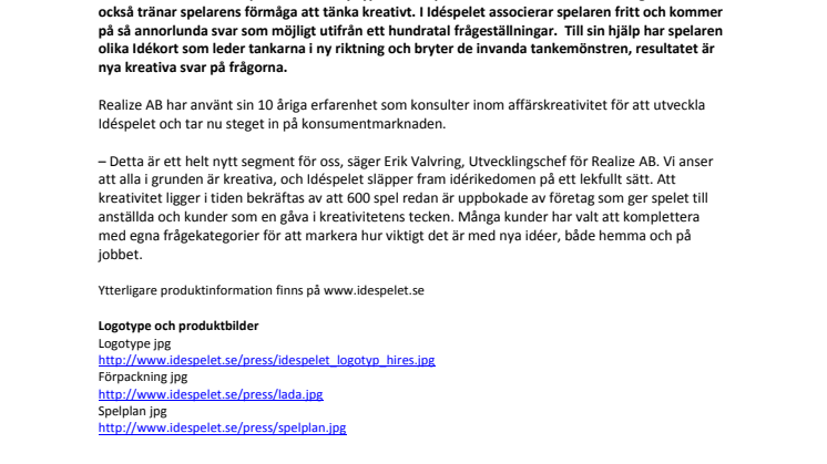 Idéspelet - nytt brädspel som gör dig kreativ