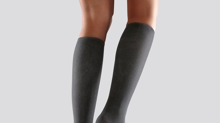 Mabs Compression Socks Cotton Knee Grey