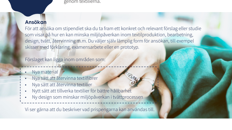 Textilia Miljöstipendium | Vi premierar miljömedvetna textilstudenter