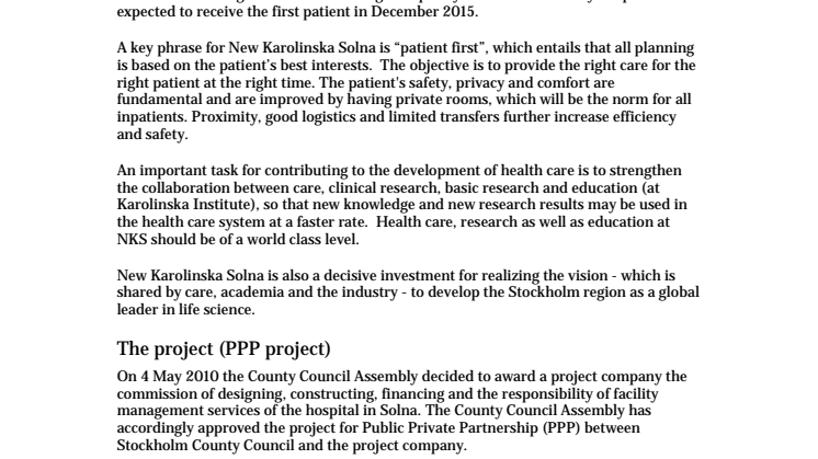 Background information about the NKS PPP-project