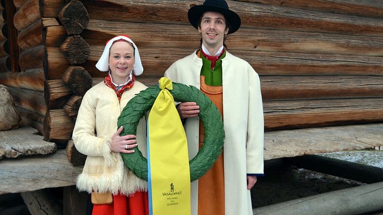 Hanna Eriksson kranskulla och Johan Wellert kransmas i Vasaloppet och Tjejvasan 2016
