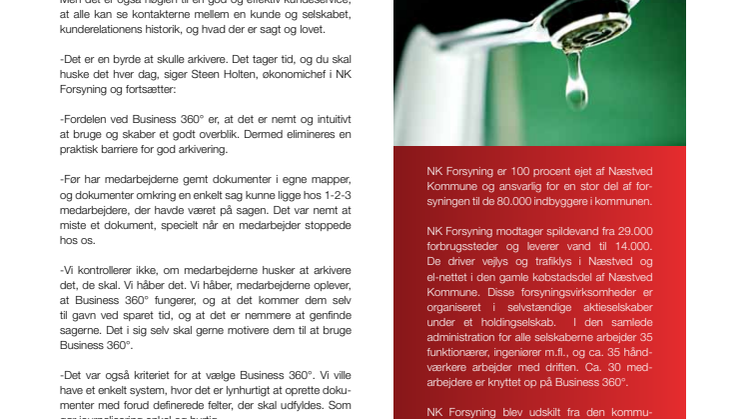 Business 360° holder styr på arkivkrav, mails og dokumenter hos NK forsyning