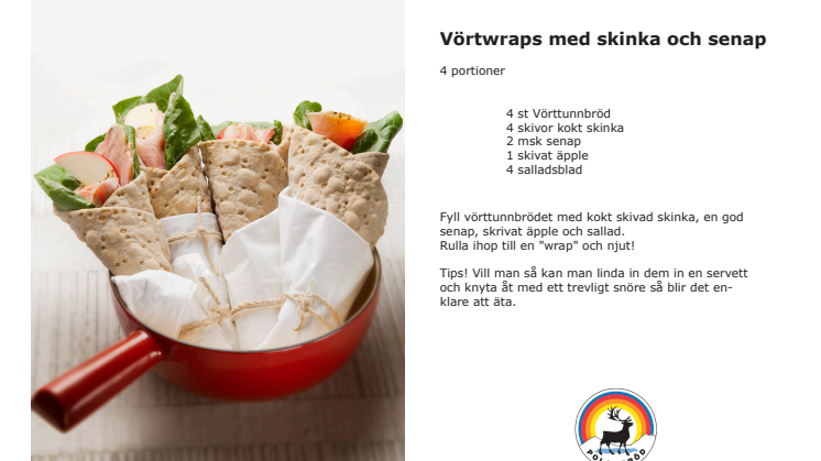 Recept: Vörtwraps med skinka och senap