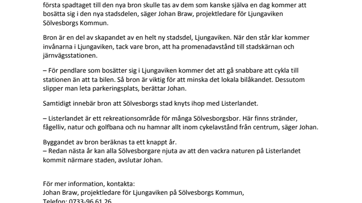 Europas längsta gångbro byggs i Sölvesborg