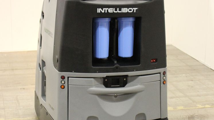 Intellibot gör rent på stora ytor med enkel förprogrammering. 
