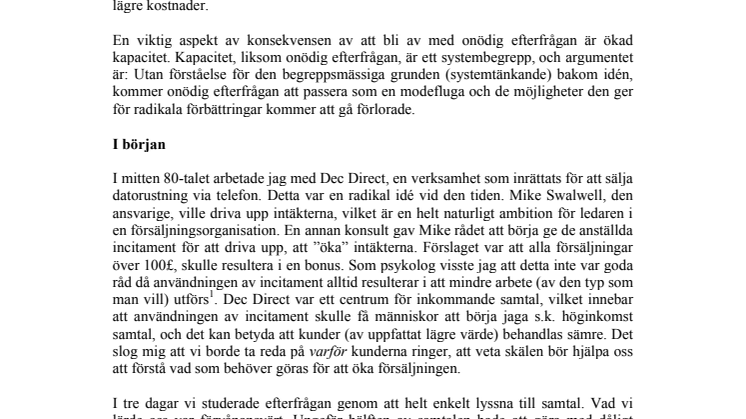 Onödig efterfrågan