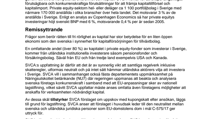 Promemorian Uppskov med kupongskatt i vissa fall