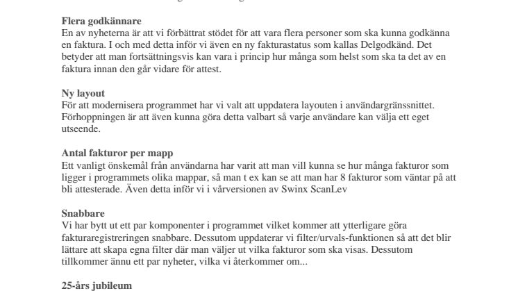 I vår kommer Swinx ScanLev 3.0..!