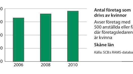 Kvinnors företagande ökar i Skåne
