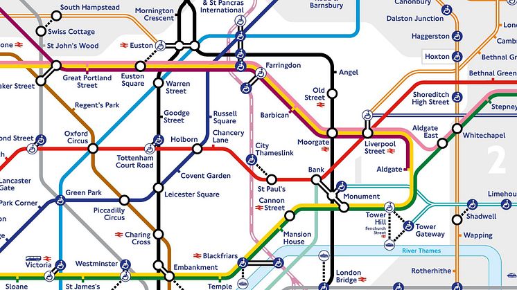 Thameslink traverses the Tube map: supporting safe travel through central London