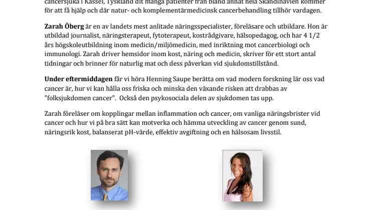 Komplementär cancerbehandling och förebyggande åtgärder