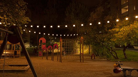 Belysning kring lekplats i Granängsringen, Tyresö