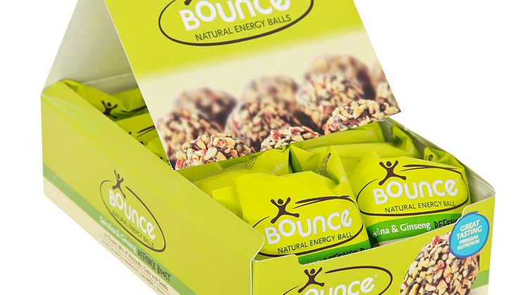Bounce balls spirulina & ginseng borddisplay