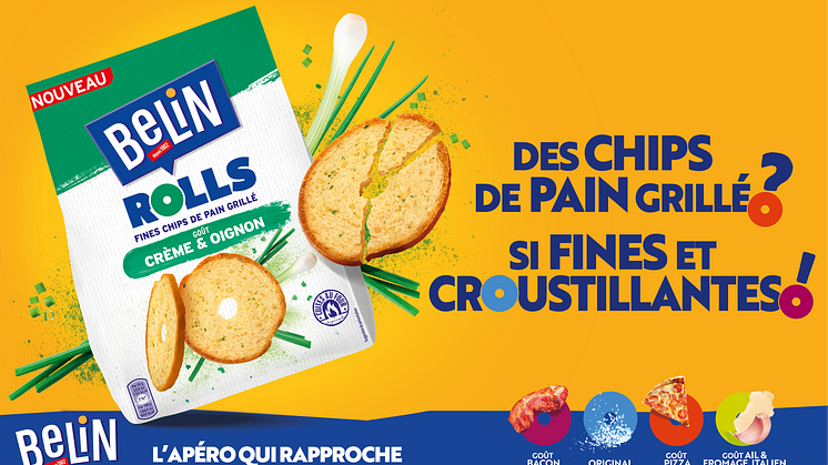 BELIN LANCE BELIN ROLLS, LA PREMIERE CHIPS DE PAIN GRILLÉ QUI VA RÉVOLUTIONNER LE MARCHÉ DE L’APÉRITIF !