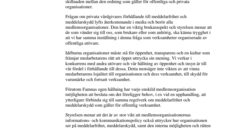 Famna om meddelarskydd och meddelarfrihet 
