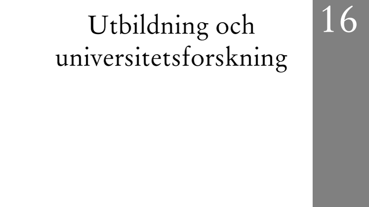 Regeringspropositionen - utbildning och universitetsforskning