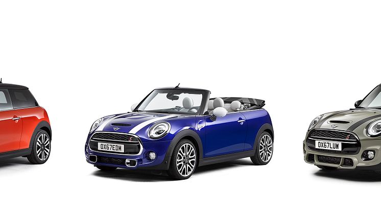 Nya MINI 3-dörrar, nya MINI 5-dörrar, nya MINI Convertible