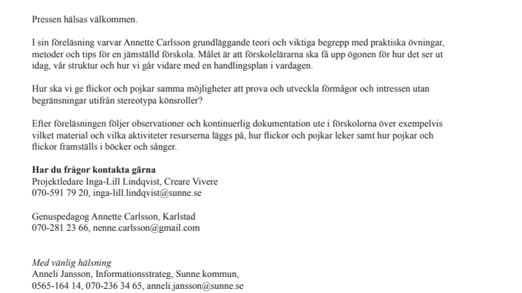 Kunskap som motverkar traditionella könsroller