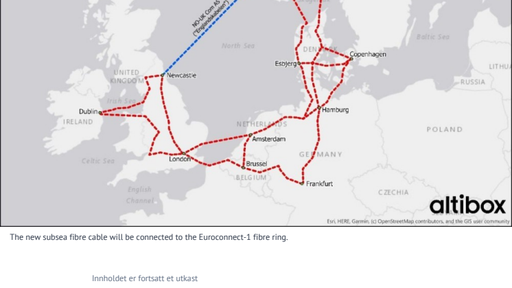 Subsea Fibre Cable between Norway and UK  - Landing at Green Mountain