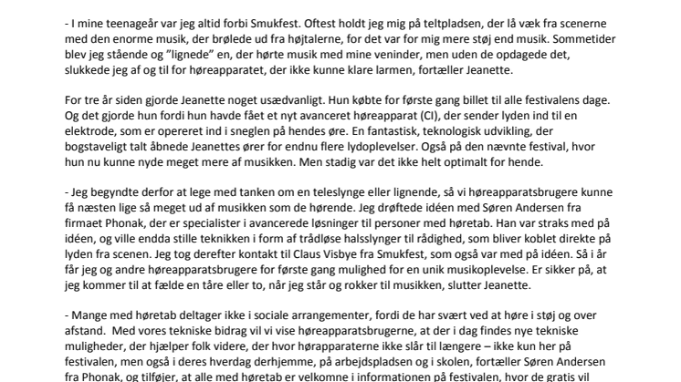 Massor av bra ljud för personer med hörselnedsättning på musikfestival i Danmark