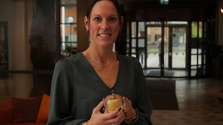 Helen Larsson, speciallärare på Rosenlundsskolan (grundsärskolan) F-6, och it-pedagog på skolan. Andrapristagare lärarpriset Guldäpplet 2021. Foto Bo Helmersson