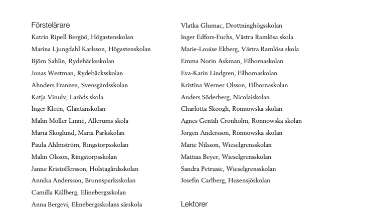 Nu har vi ett 30-tal nya förstelärare och 2 lektorer i Kunskapsstaden Helsingborg
