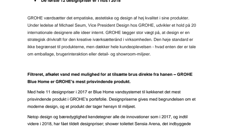 In-house design og produktudvikling lønner sig for GROHE