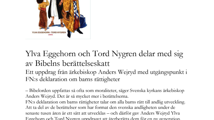 Ylva Eggehorn och Tord Nygren delar med sig av Bibelns berättelseskatt