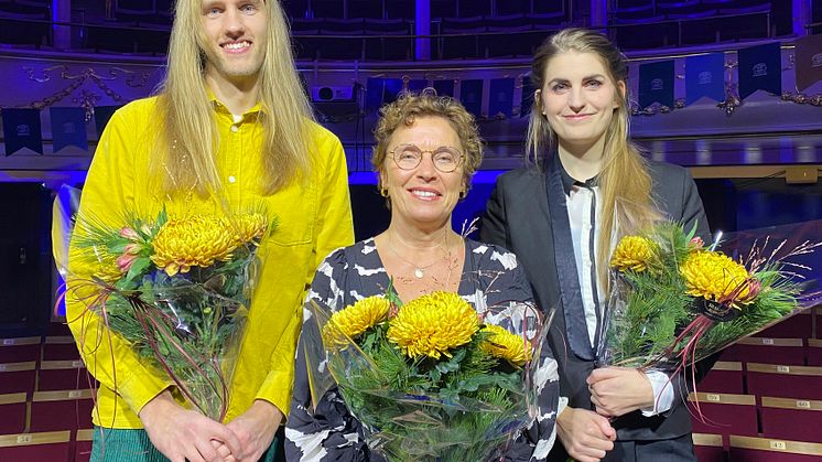 Kulturstipendiater 2022 frv Ludvig Hyrefeldt, Helene Skogspil, Julia Andersson