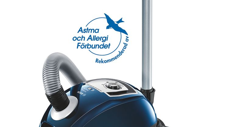Bosch dammsugarserie ProFamily får Astma- och Allergiförbundets rekommendation