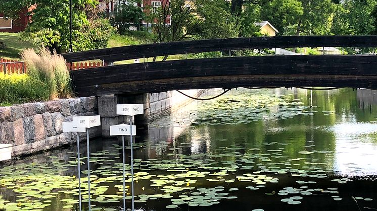 Bild från Konst i ån 2019 i Norrtälje.