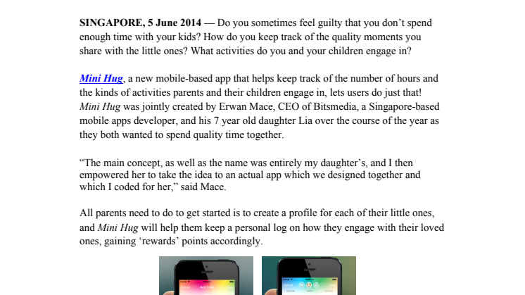 Mini Hug Makes Sure You Spend Enough Time With Your Kids