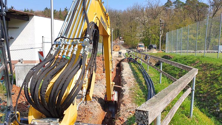 In Lengfurt werden noch bis voraussichtlich November insgesamt rund fünf Kilometer Mittelspannungskabel neu verlegt.