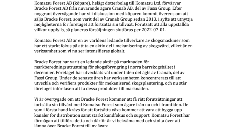 Press release - Bracke - Swedish - Updated final version.pdf