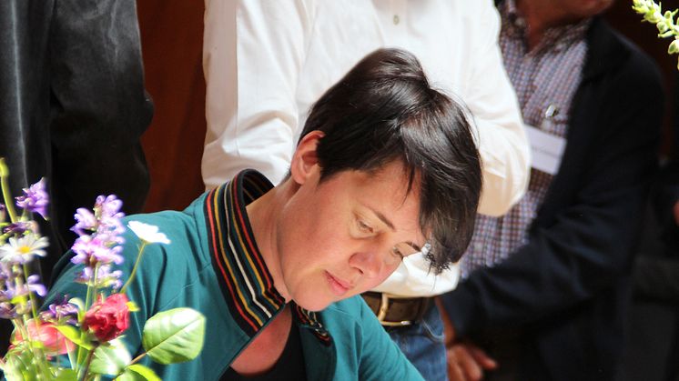 Eine der Mitgründerinnen der World Goetheanum Association: Petra Derkzen, Demeter International (Foto: Heike Sommer)