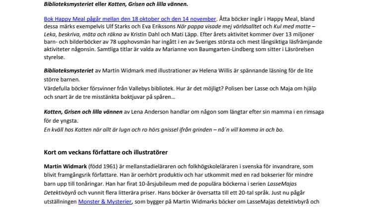 Utställnings- och bioaktuella Biblioteksmysteriet på menyn