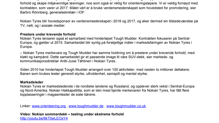 Ny samarbeidsavtale med det Internasjonale orienteringsforbundet og Tough Mudder 