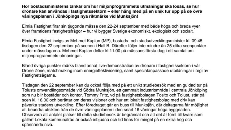 Pressinbjudan: Välkommen till Elmia Fastighet!