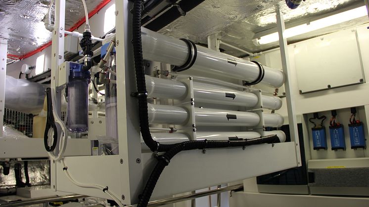 Hi-res image - Dometic - A Dometic XZ watermaker has been installed on a new Sunseeker 86 to produce ultra-pure water for spot-free cleaning of the black hull