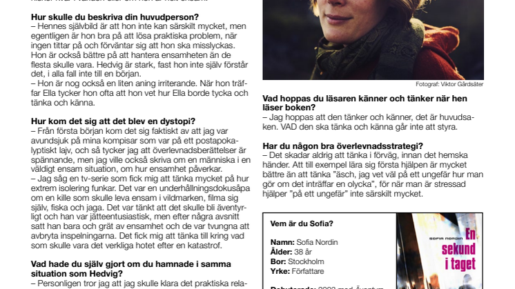Intervju med Sofia Nordin