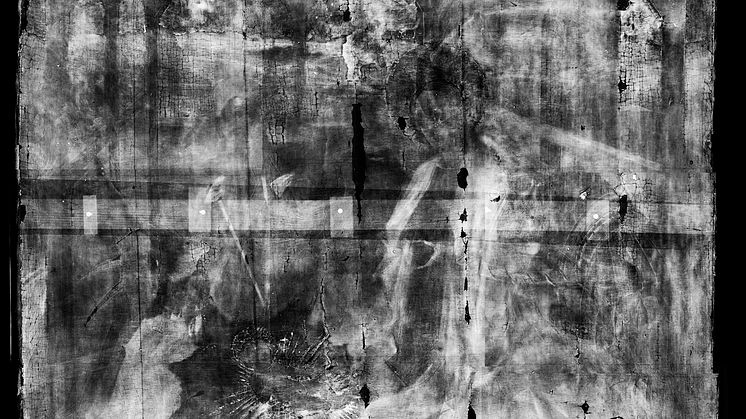 Bowes Museum panel Xray (photo credit Northumbria University and The Bowes Museum)