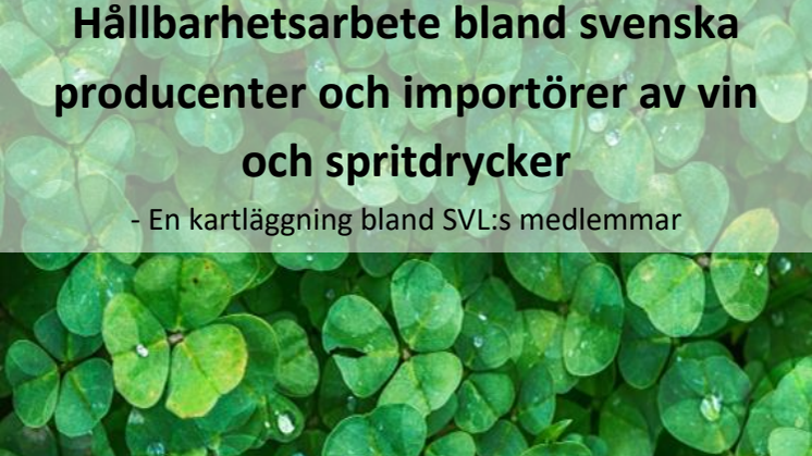 Rapport SVL Medlemmar Miljöarbete