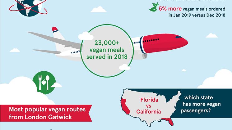 Vegan flights infographic