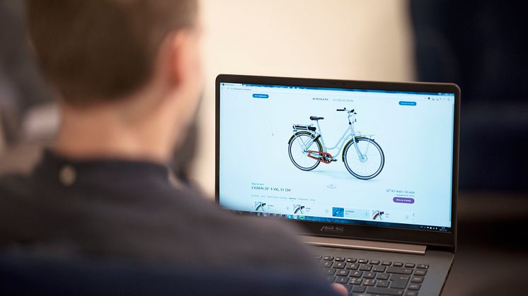 Unikt med nya Elcykelstudion är att köparen i realtid ser månadskostnaden medan hen designar sin elcykel online.