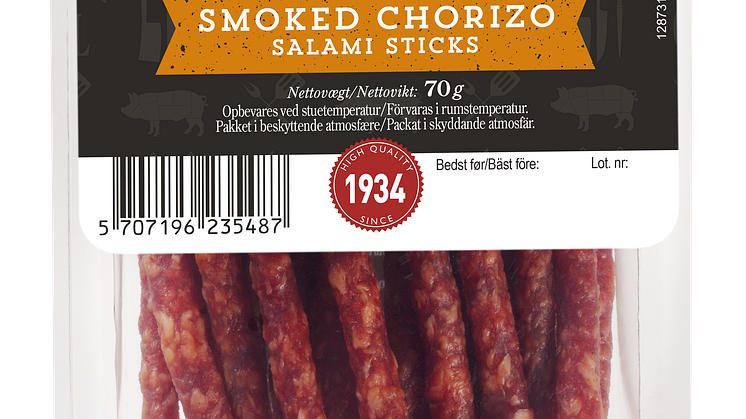 Salami sticks smoked chorizo