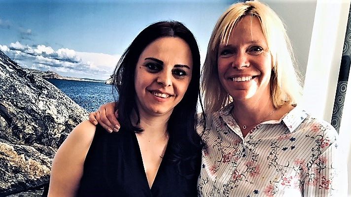 Nagham Kourya och Sofie Bornmar, adept- och mentorpar i Mitt Livs Chans
