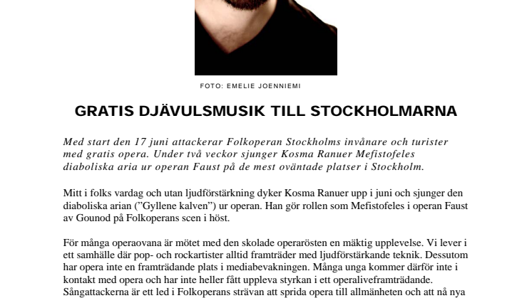 Gratis djävulsmusik till Stockholmarna